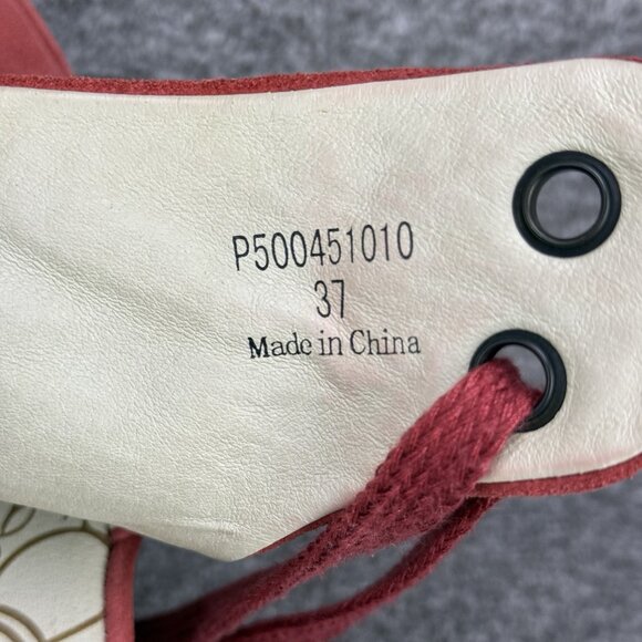 ✅Fly London Wedge Sandal Womens 6.5 Yama Peep Toe Ankle Tie Around Summer Shoes - Picture 3 of 11